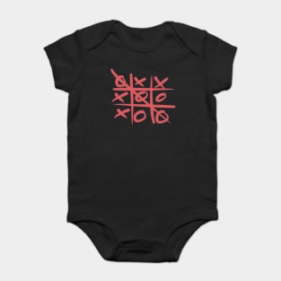 Tic Tac Toe - X and O Graphic - Board Game Baby Bodysuit